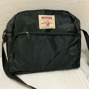 New TRUE RELIGION Black Duffel Travel Bag Weekend Carry Tote Gym Bag